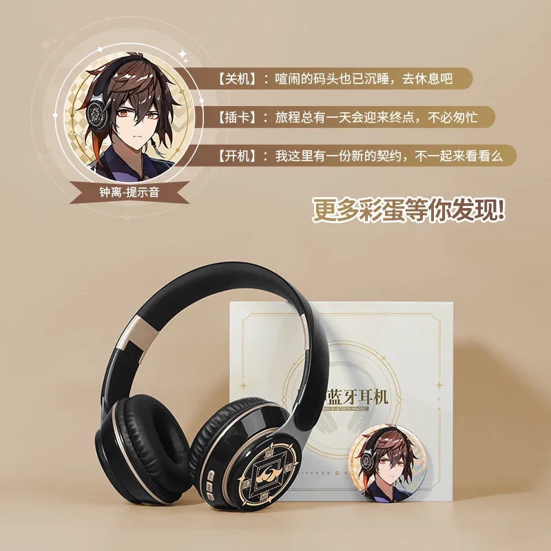 Fone Over-Ear Bluetooth Tema Anime — Estilo único, Som que Impressiona
