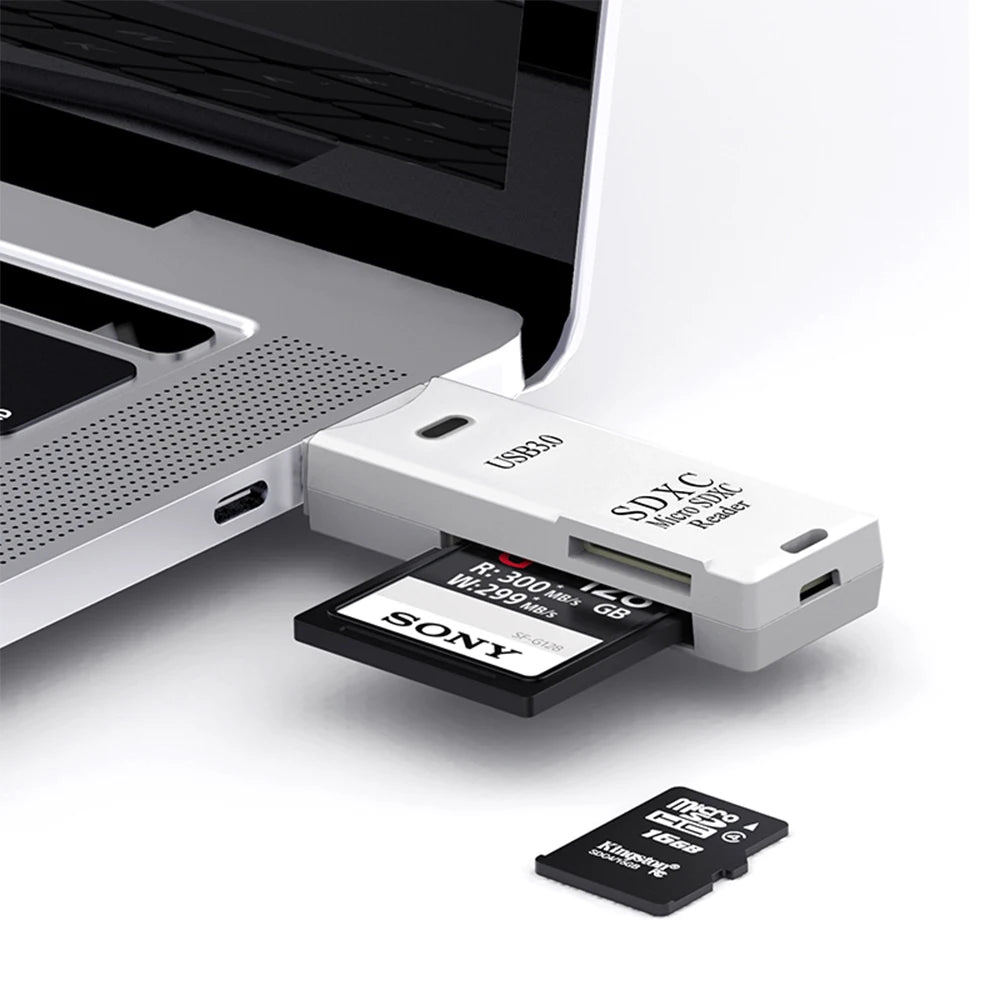 Leitor de Cartão USB 3.0 2 em 1 - Micro SD e TF Alta Velocidade