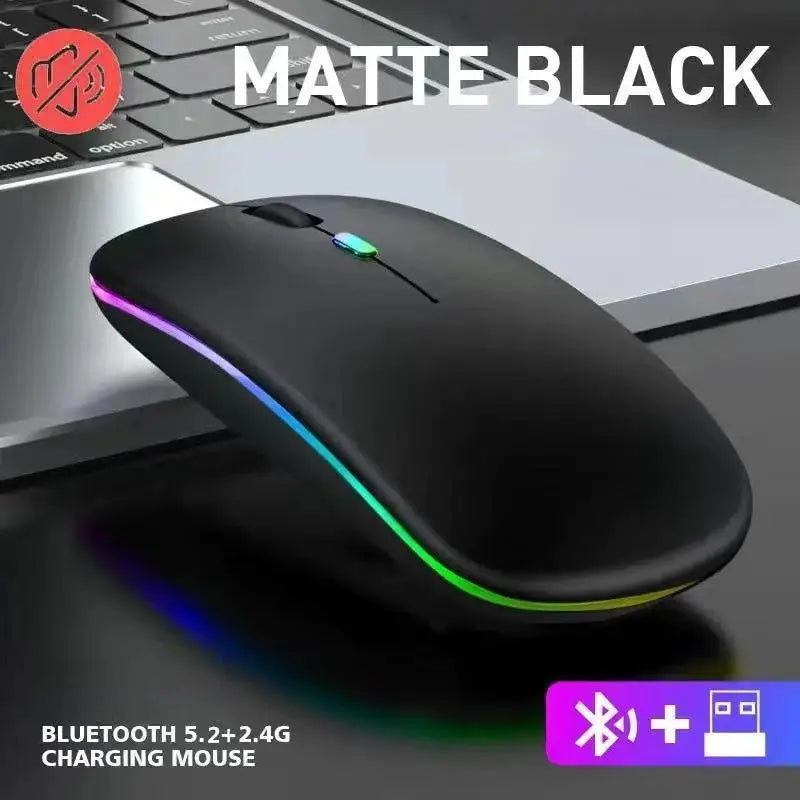 Mouse Gamer Sem Fio RGB Recarregável 3600 DPI