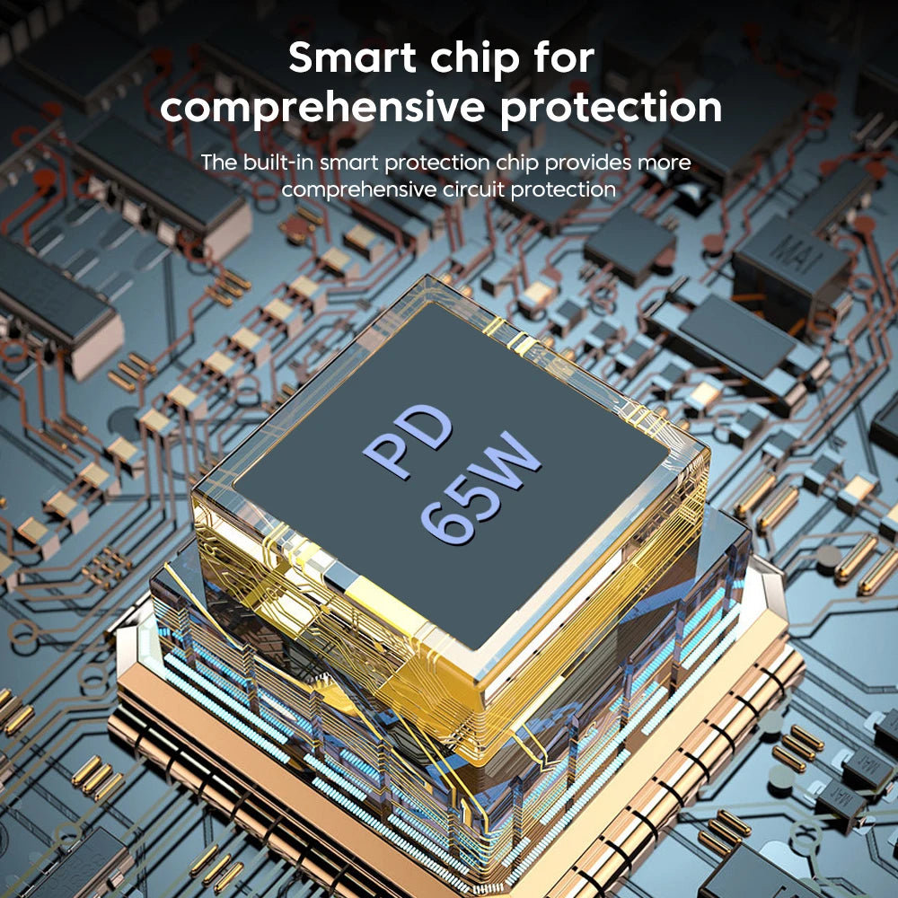 Carregador USB-C 65W GaN com Carga Rápida PD 3.0