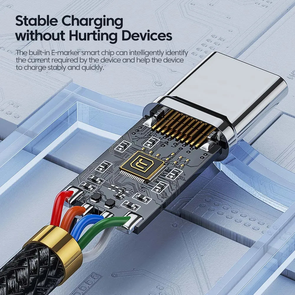 Cabo USB-C para USB-C 100W com Carga Rápida PD 3.0