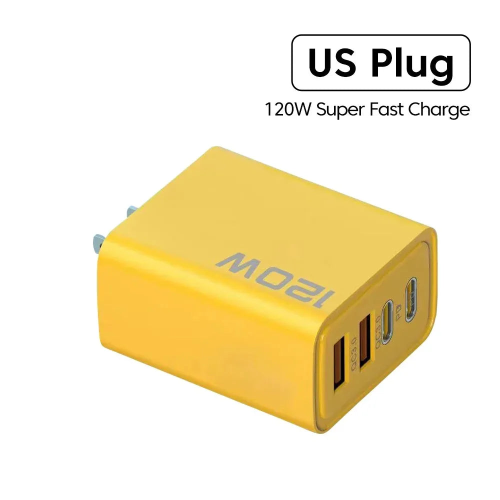 Carregador USB-C 4 Portas com Carga Rápida PD 3.0