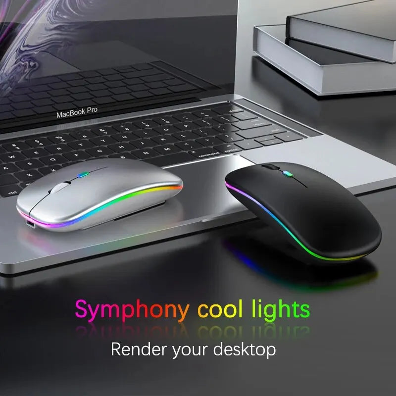 Mouse Gamer Sem Fio RGB Recarregável 3600 DPI