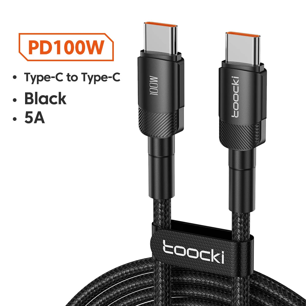 Cabo USB-C para USB-C 100W com Carga Rápida PD 3.0