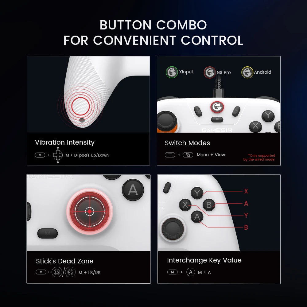Controle GameSir Nova Lite — Sem Fio, Hall Effect e Compatível com Switch, Android, iOS e PC