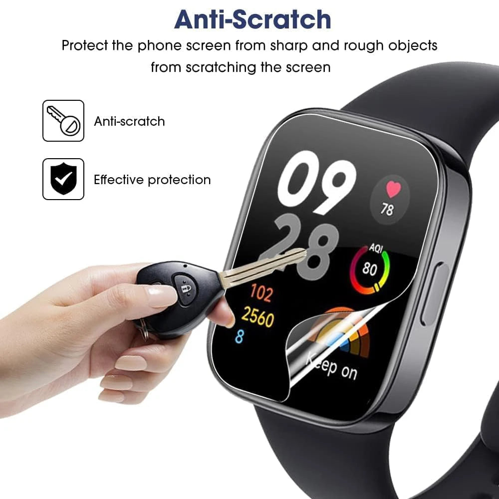 Películas de Hidrogel para Redmi Watch 3 Active/Lite - Kit 3 ou 6un