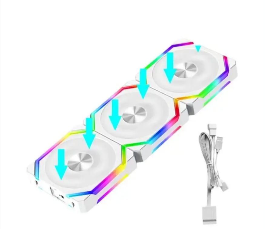 Kit Cooler ARGB 360mm JUMPEAK CS120 — Setup Completo com 3 Fans RGB PWM Silencioso.