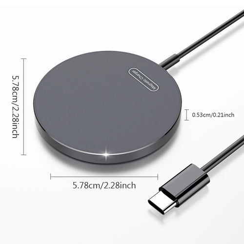 Carregador Wireless Magnético 15W — iPhone 15 ao 11, AirPods e MagSafe