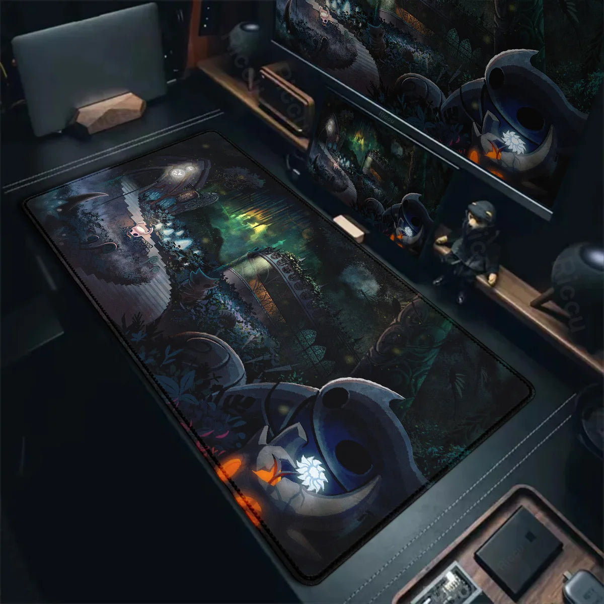 Large Computer Hollow Knight Mousepad Table Accessories 40x90cm Antislip Desk Mat Gamer Mausepad Anime Office Keyboard Mouse Pad