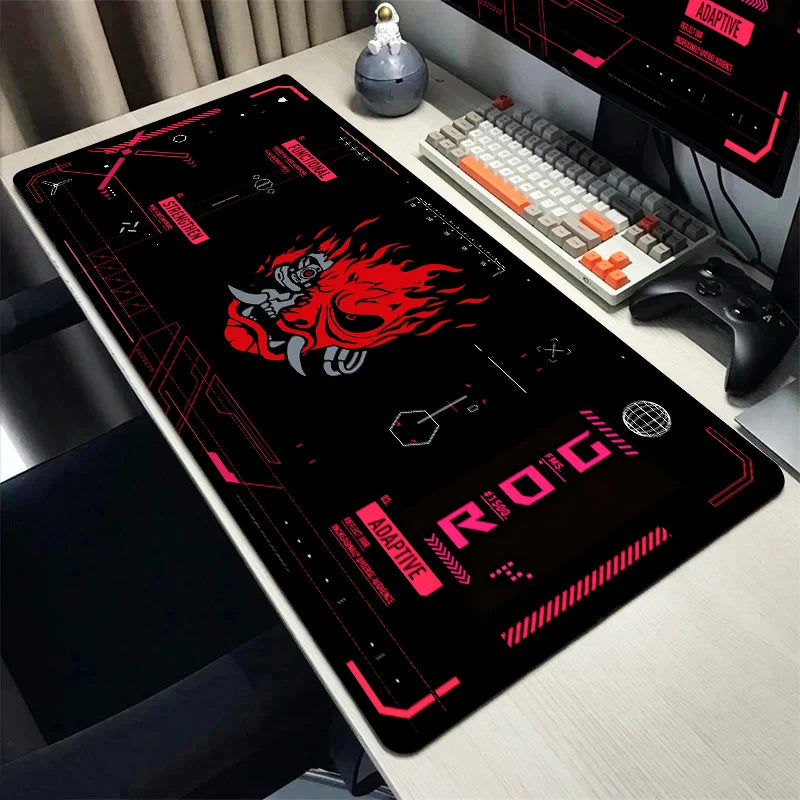 Mouse Pad Gamer Samurai XXL 400x900mm — Estampa Cyberpunk