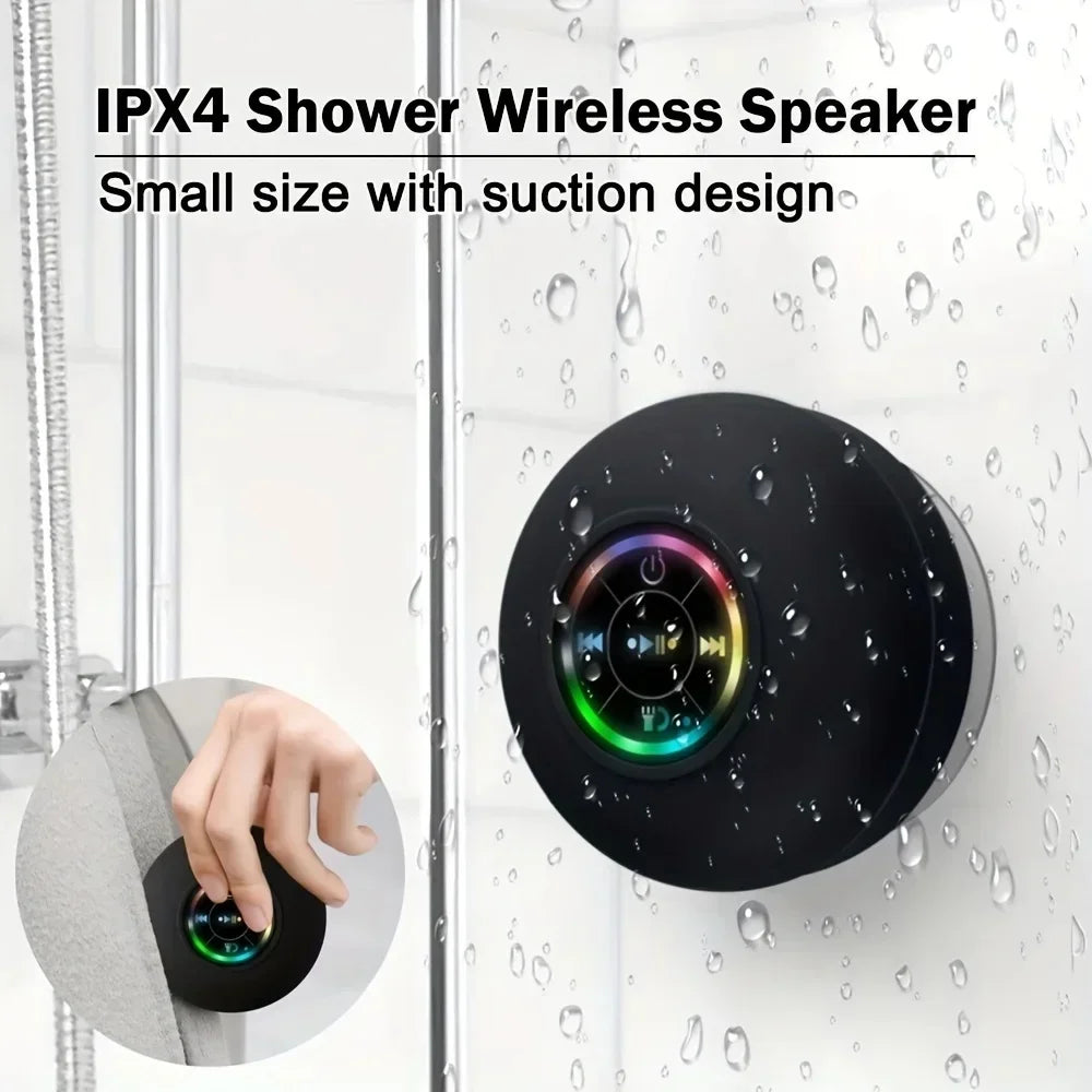 Mini Caixa de Som Bluetooth IPX4 para Chuveiro