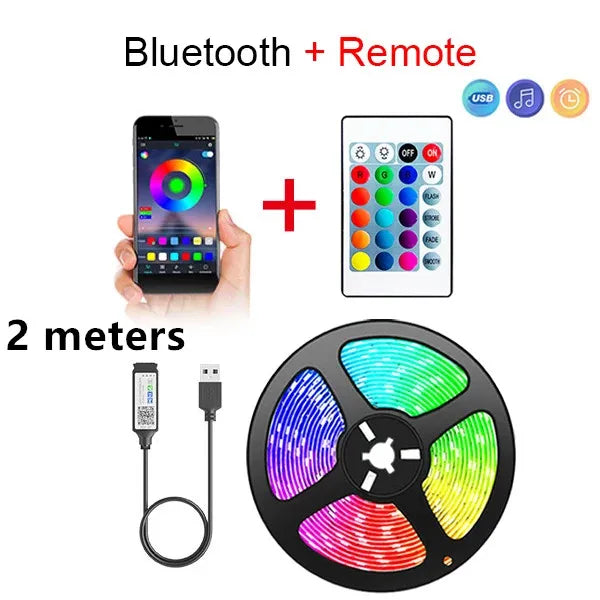 Fita LED Inteligente Bluetooth 5050 App + Controle