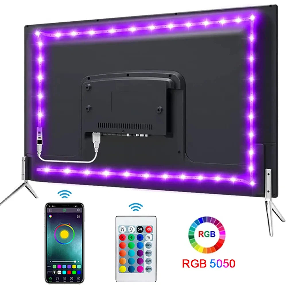 Fita LED Inteligente Bluetooth 5050 App + Controle
