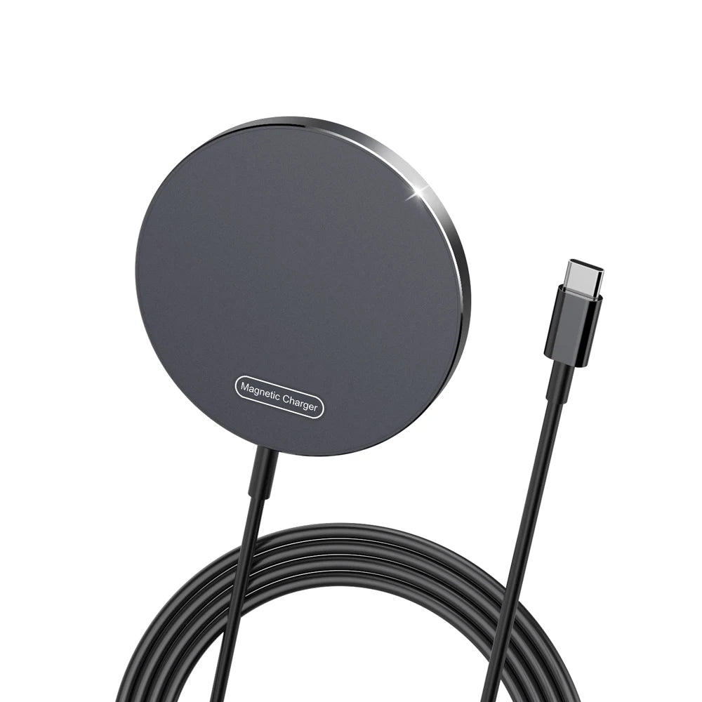 Carregador Wireless Magnético 15W — iPhone 15 ao 11, AirPods e MagSafe