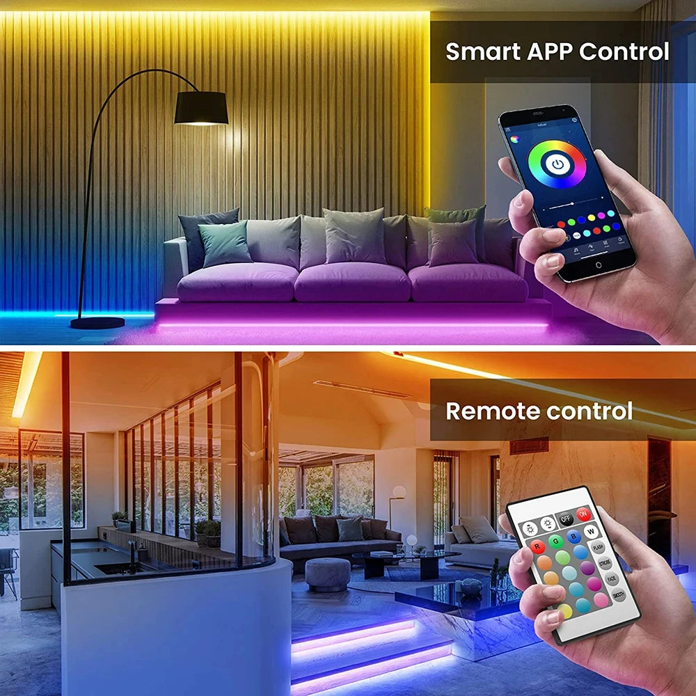 Fita LED Inteligente Bluetooth 5050 App + Controle