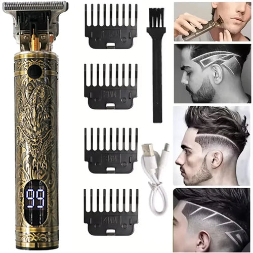 Aparador de Cabelo T9 — Corte Profissional em Casa, Sem Fio e Sem Complicação