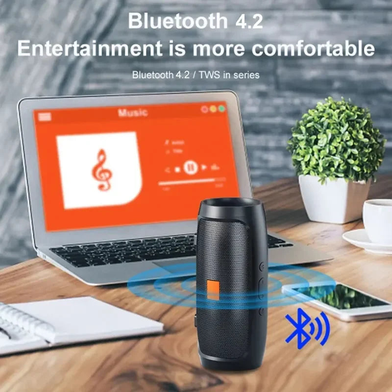 Caixa de Som Bluetooth Dual Speaker TF/USB/FM