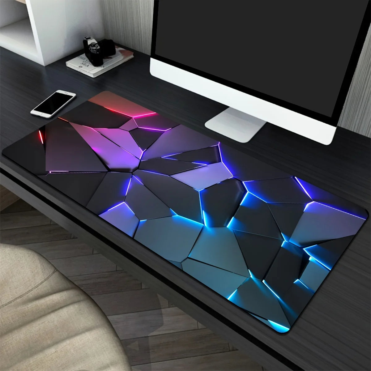 Mouse Pad Gamer RGB Geométrico XL 400x900mm
