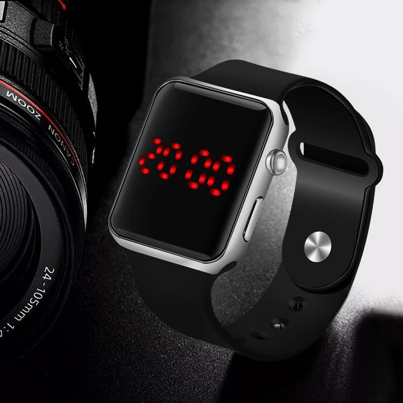 Relógio Esportivo LED Digital Masculino com Pulseira de Silicone