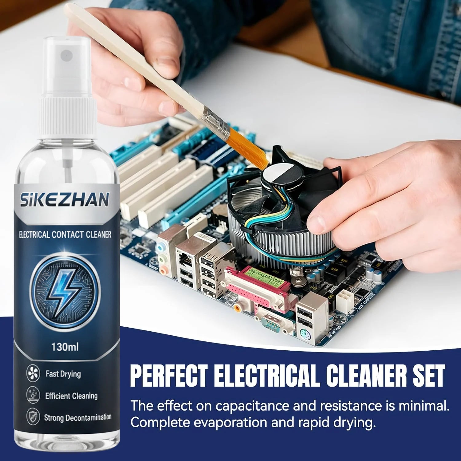 Spray Limpador de Contatos Elétricos 130ml — Secagem Rápida