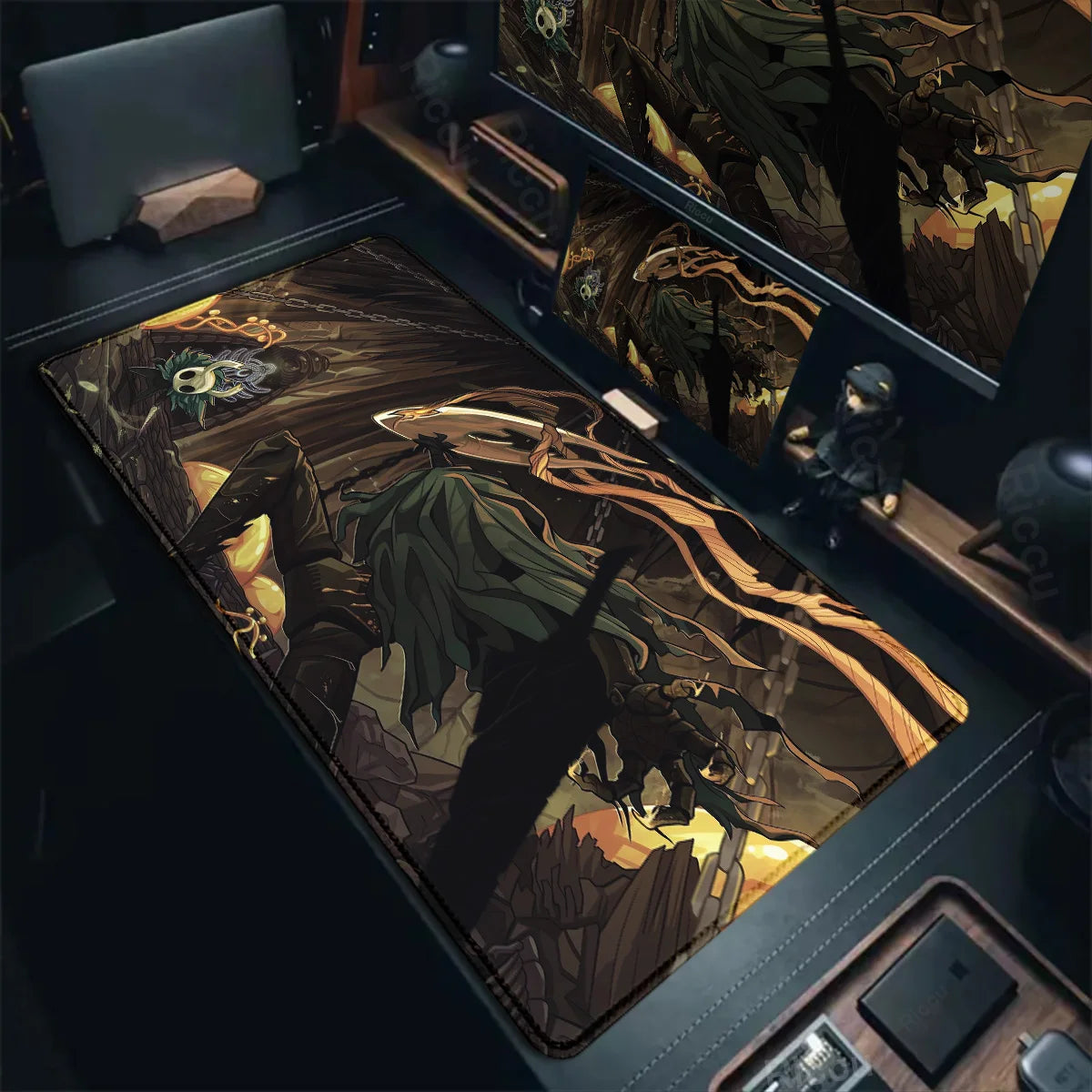Large Computer Hollow Knight Mousepad Table Accessories 40x90cm Antislip Desk Mat Gamer Mausepad Anime Office Keyboard Mouse Pad