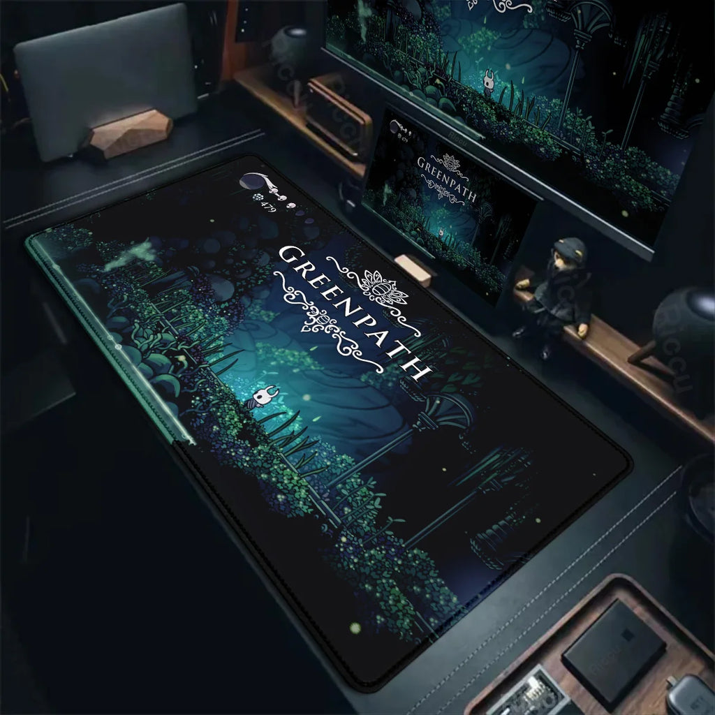 Large Computer Hollow Knight Mousepad Table Accessories 40x90cm Antislip Desk Mat Gamer Mausepad Anime Office Keyboard Mouse Pad