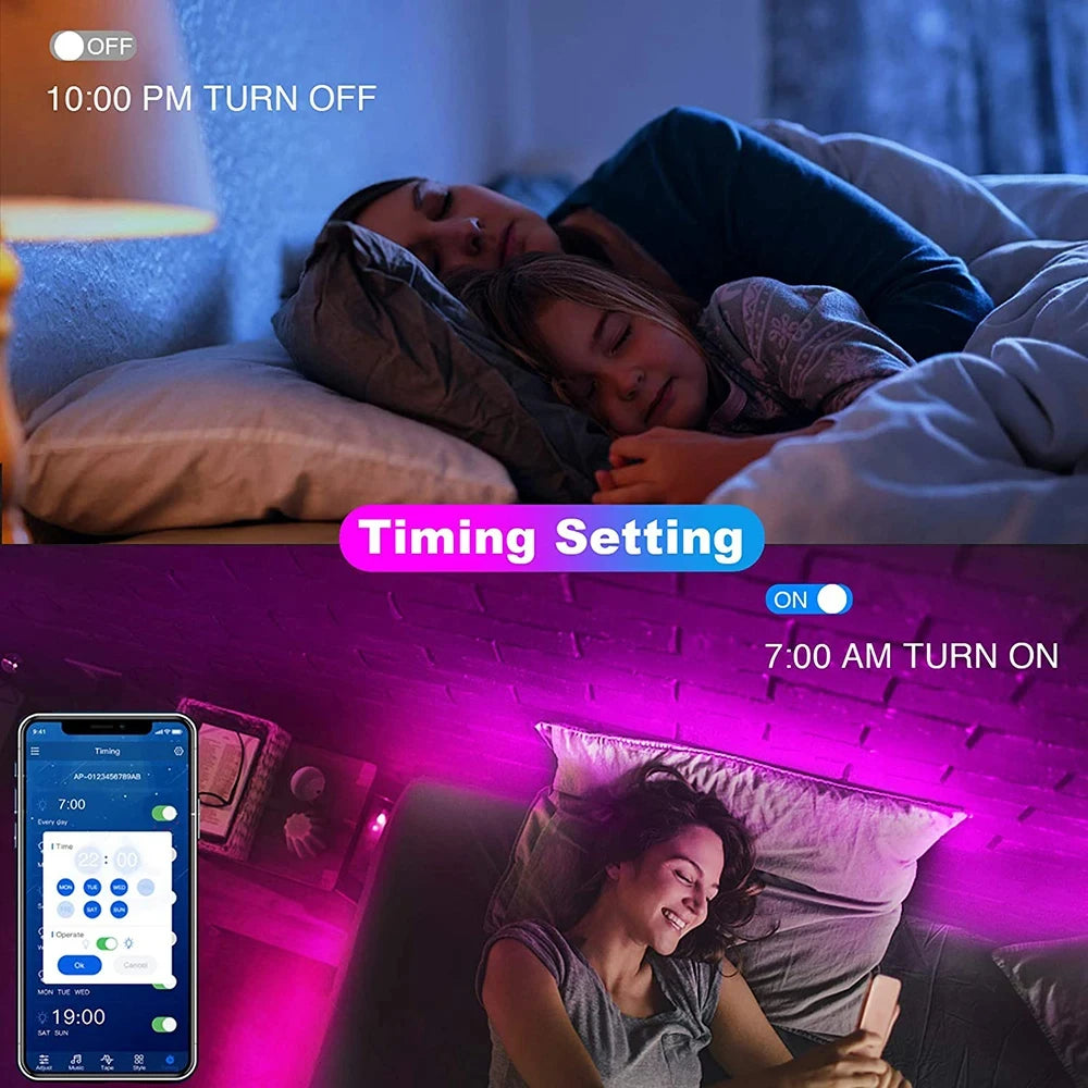 Fita LED Inteligente Bluetooth 5050 App + Controle