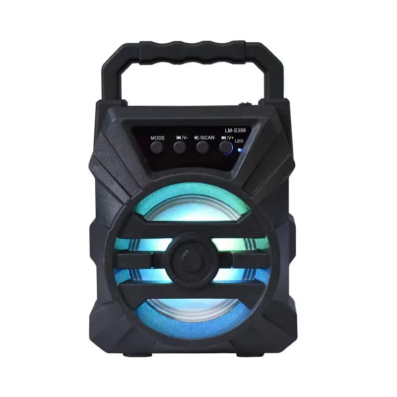Caixa de Som Bluetooth 500mAh Subwoofer Karaokê Portátil