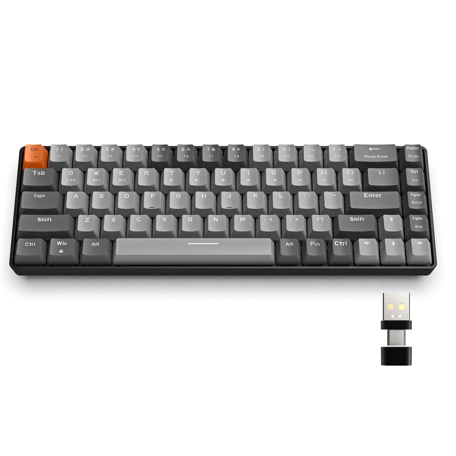 Teclado Mecânico Sem Fio RK68 60% Bluetooth Hot-Swap Gamer
