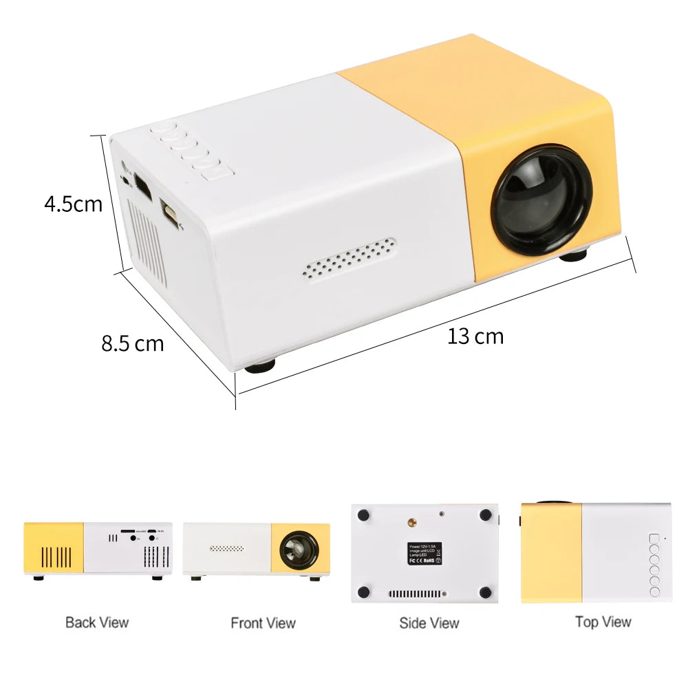 Mini Projetor Portátil SALANGE 600 Lumens LCD HDMI