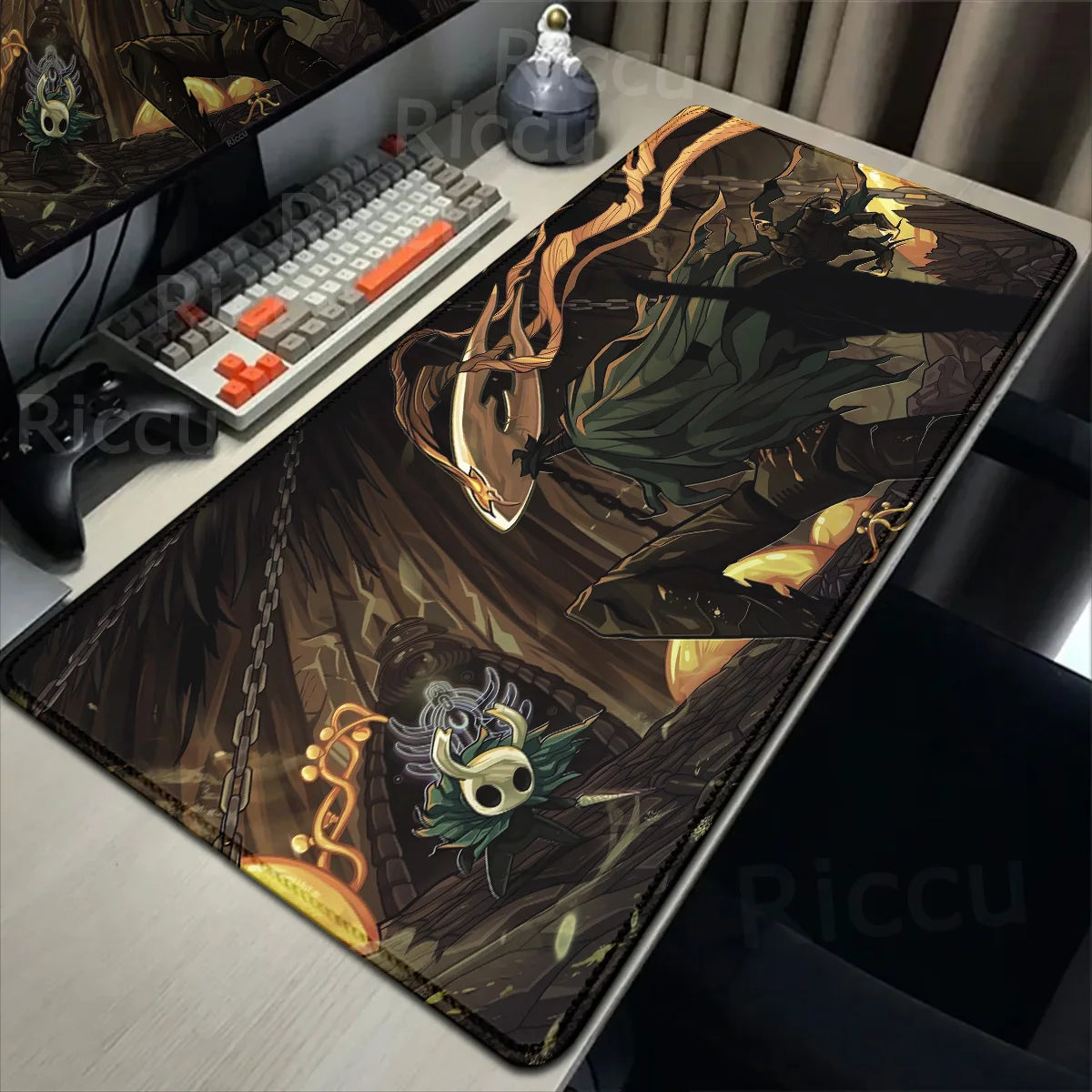 Large Computer Hollow Knight Mousepad Table Accessories 40x90cm Antislip Desk Mat Gamer Mausepad Anime Office Keyboard Mouse Pad