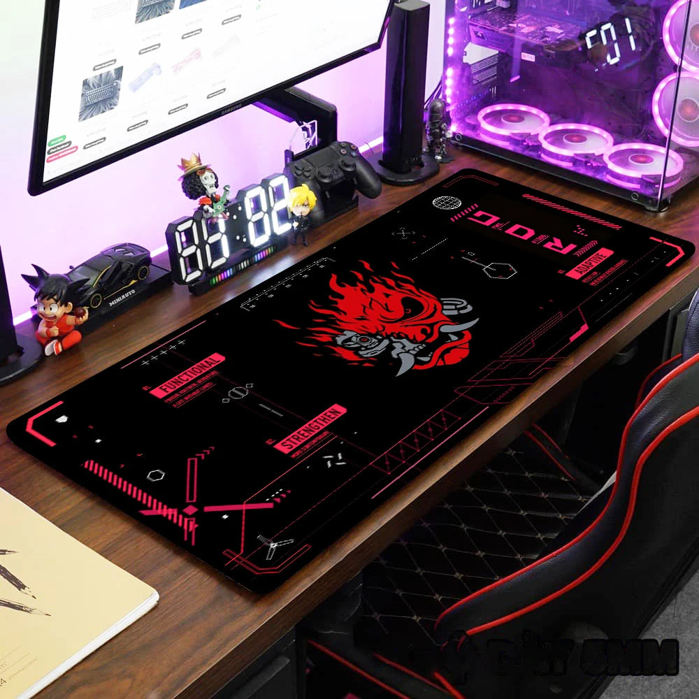 Mouse Pad Gamer Samurai XXL 400x900mm — Estampa Cyberpunk
