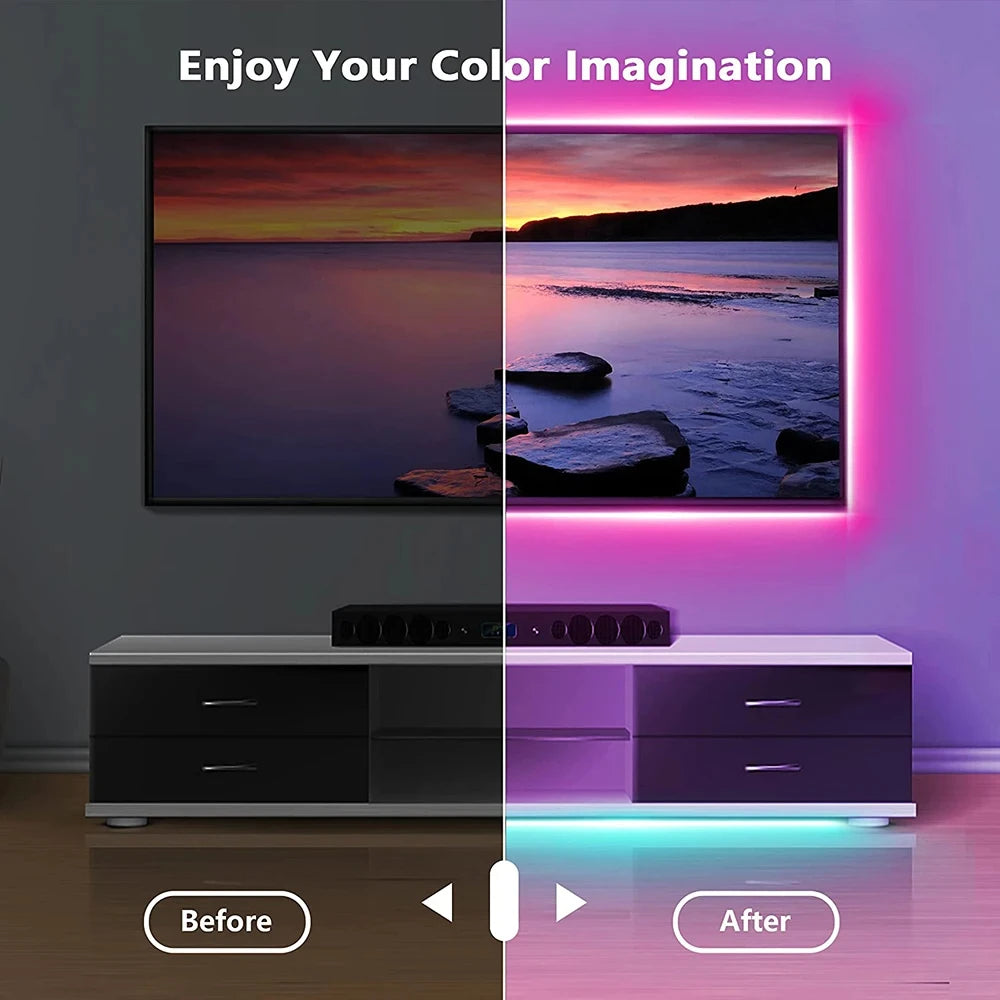 Fita LED Inteligente Bluetooth 5050 App + Controle