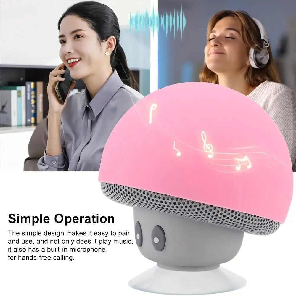 Mini Caixa de Som Bluetooth Cogumelo À Prova D'água