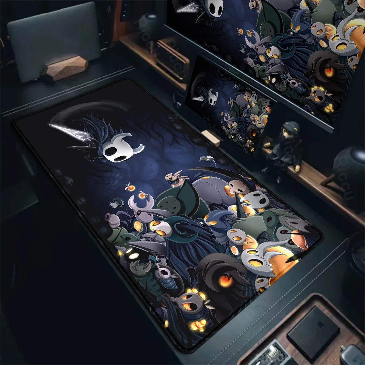 Large Computer Hollow Knight Mousepad Table Accessories 40x90cm Antislip Desk Mat Gamer Mausepad Anime Office Keyboard Mouse Pad