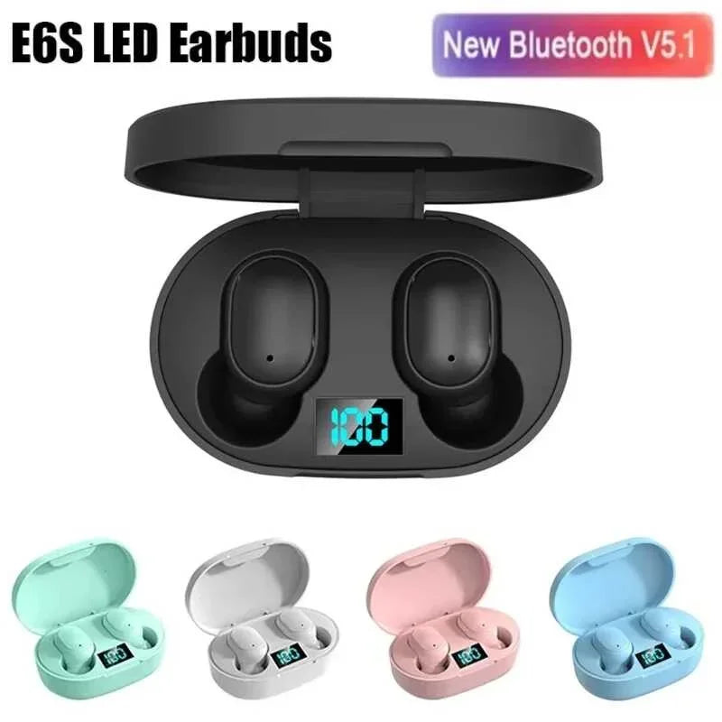 Fone Bluetooth E6S TWS Sem Fio com Microfone