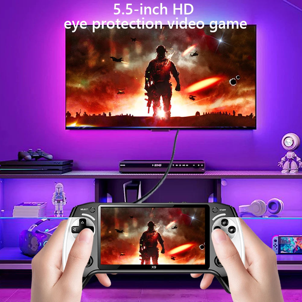 Console Retrô Portátil Tela 5.5" Type-C