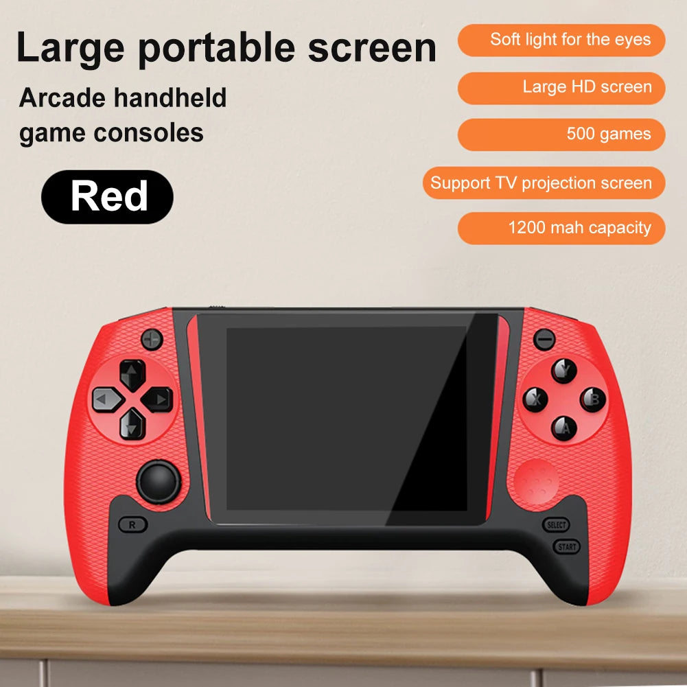 Console Retrô Portátil 500 Jogos Tela 3.5" LCD