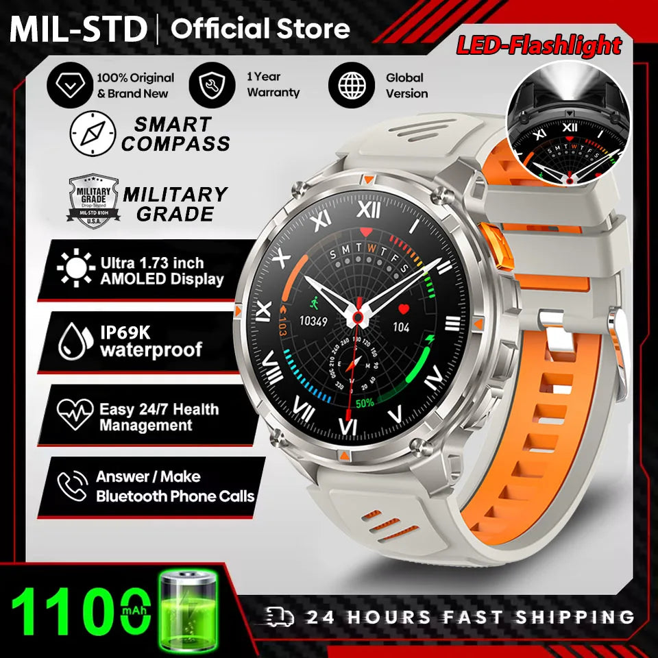 Smartwatch T-Rex3 Pro Militar GPS 5ATM 1100mAh — Pulseiras Intercambiáveis