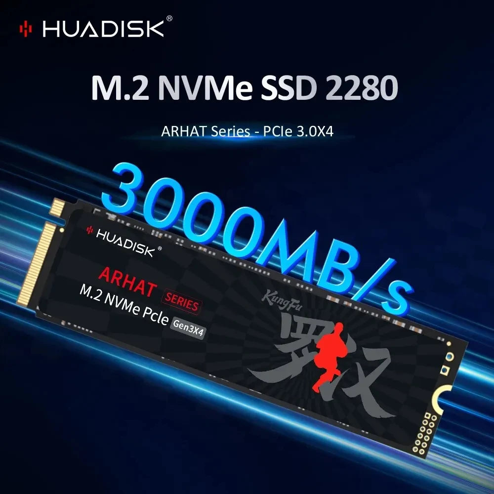 SSD M.2 NVMe HUADISK — Alta Performance PCIe 3.0 (Até 2TB)