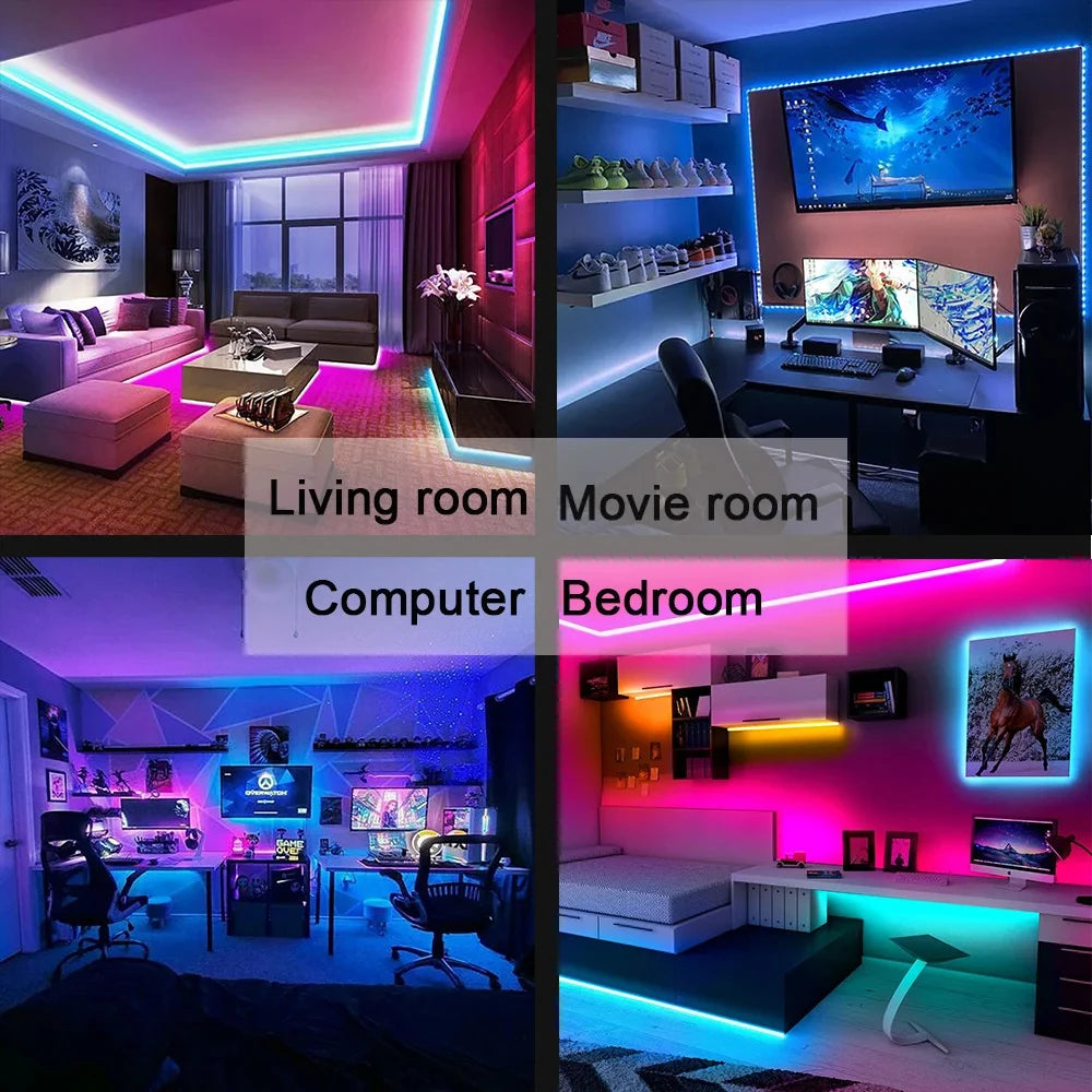Fita LED Inteligente Bluetooth 5050 App + Controle