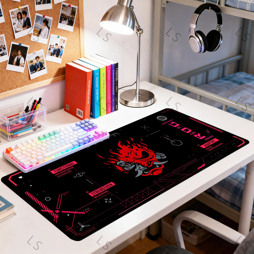 Mouse Pad Gamer Samurai XXL 400x900mm — Estampa Cyberpunk