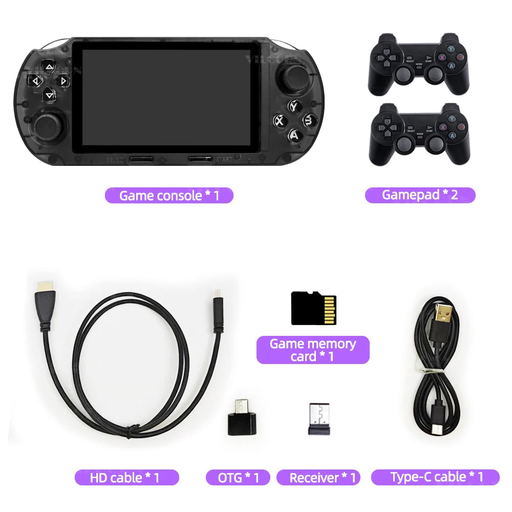 Console Portátil VILCORN SF3000 FHD 4.5" — PS1/GBA/MAME