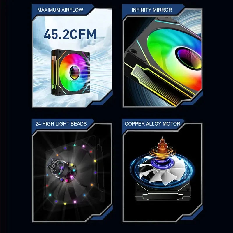 Cooler LDPCSJ PRISM 4 PRO 12cm ARGB PWM Silencioso