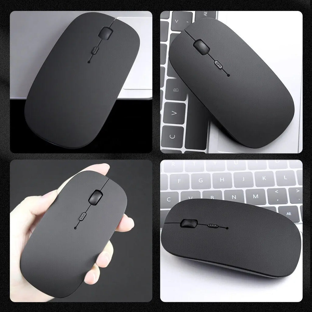 Mouse Sem Fio Slim 2.4GHz 1600DPI Silencioso Ergônomico