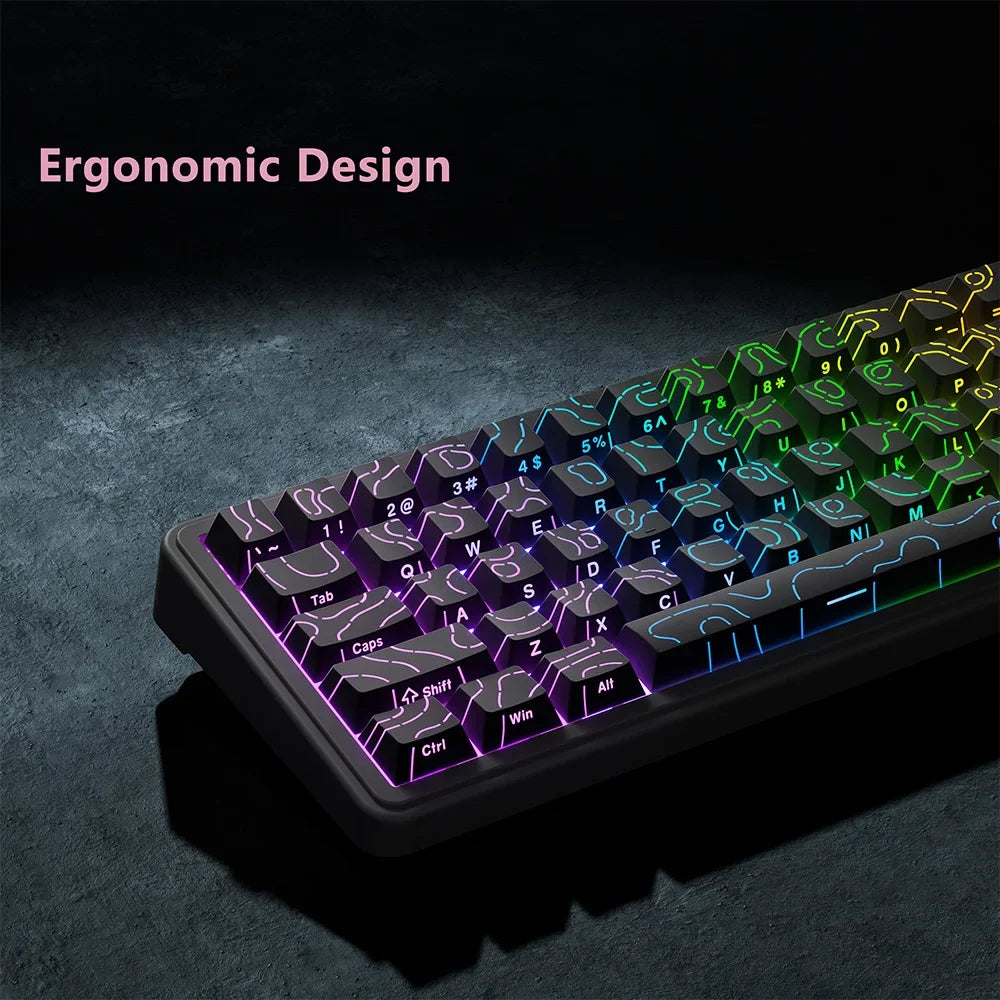 Keycaps Topográficas 4.0 PBT 98 Teclas Cherry Profile