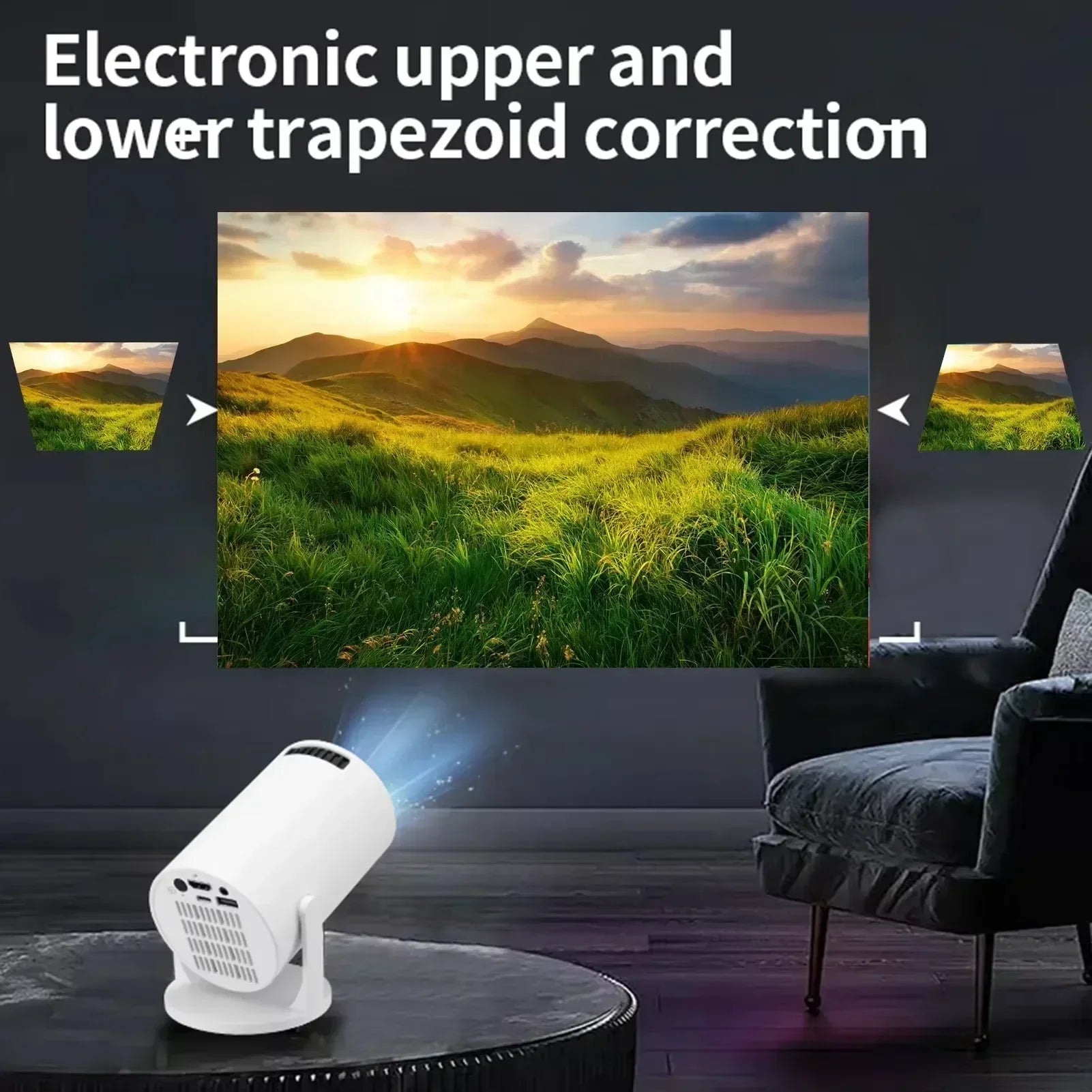 Projetor Portátil HY300 4K WiFi 1080p 8000 Lumens