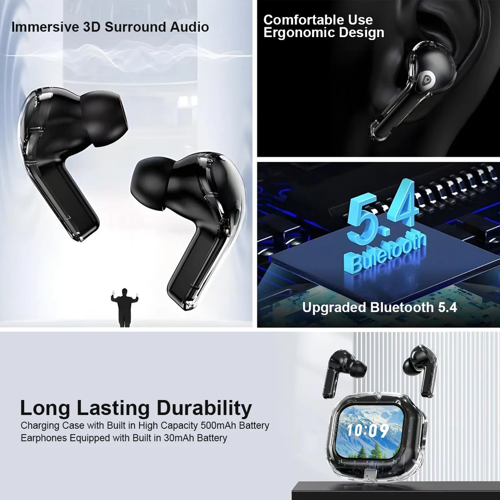 Fone Bluetooth TWS HiFi com Tradução em Tempo Real — 144 Idiomas