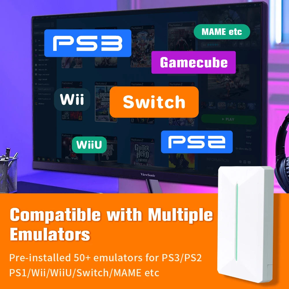 HD de Jogos Retrobat & Playnite 500GB — 38.200 Jogos Prontos