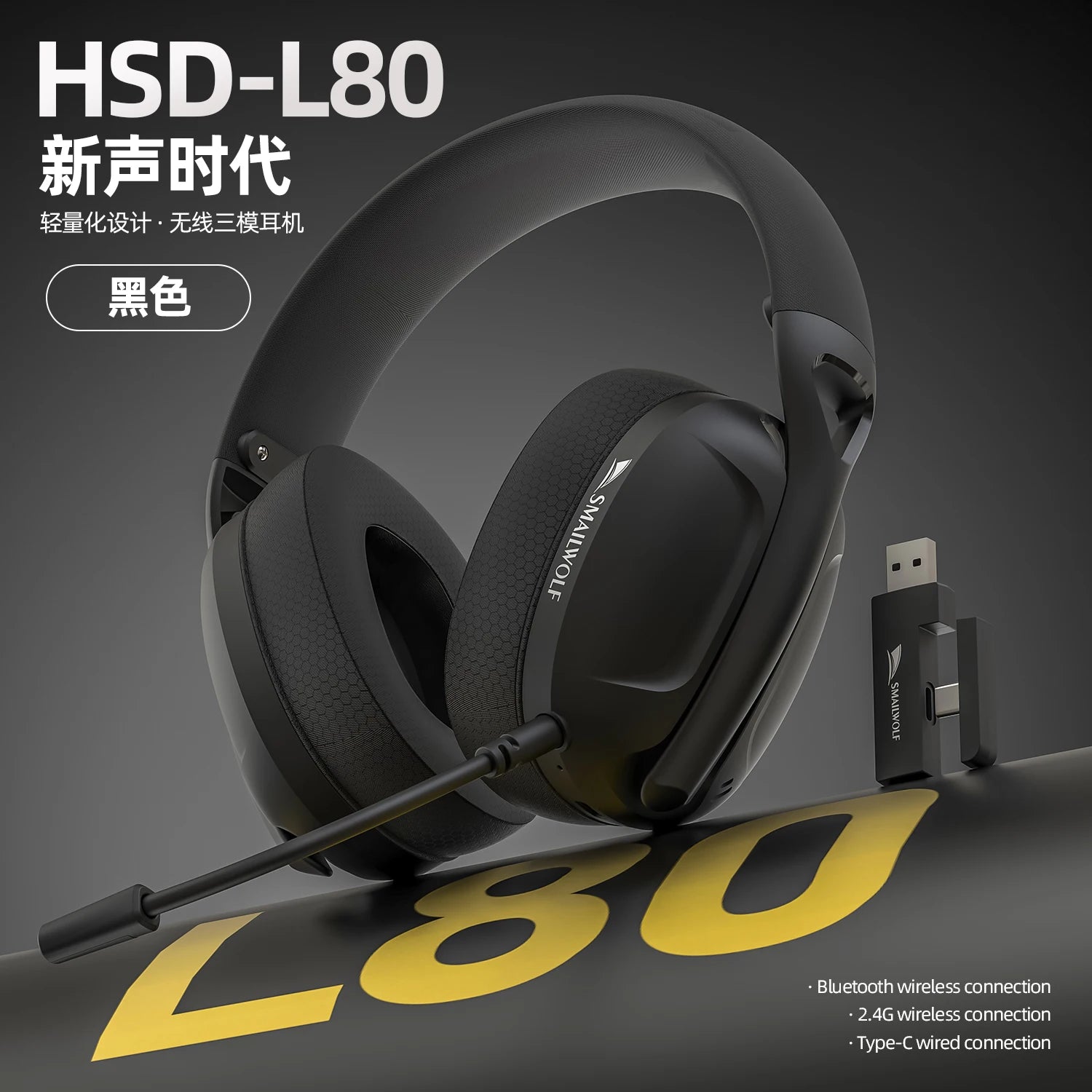 Headset Gamer SMAILWOLF L80 com Microfone